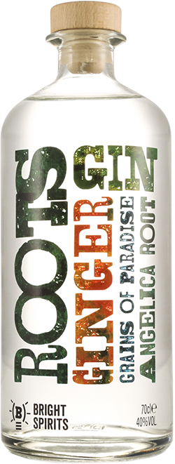 Roots Gin - 100% Natural distilled flavour.